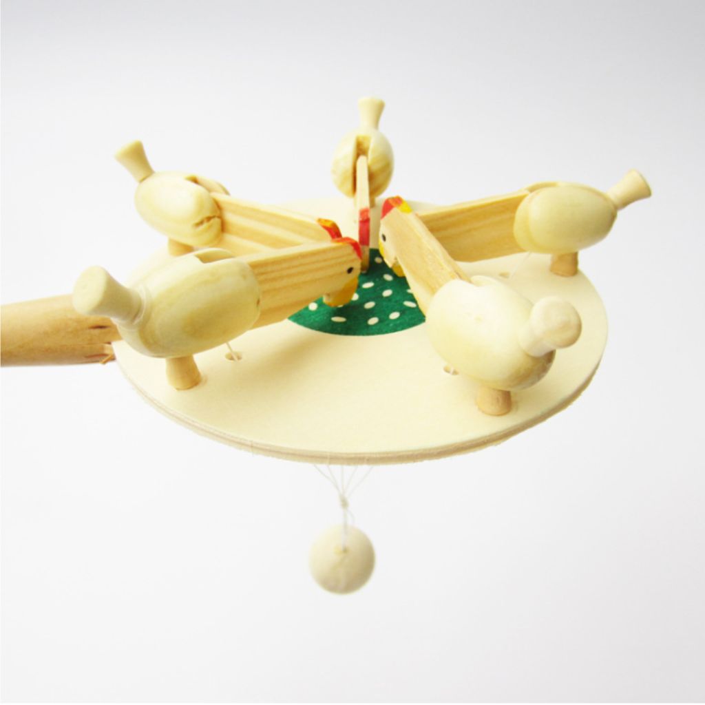 Chickens Eating - Wood Toy