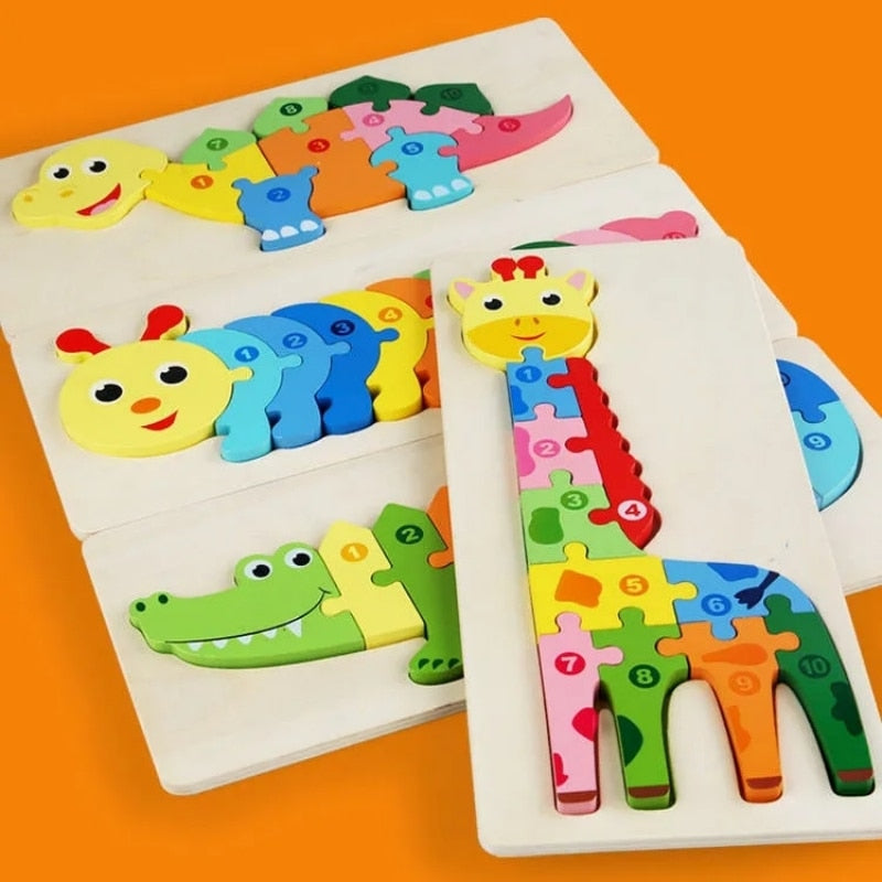 Wooden 3D Puzzles For Kids
